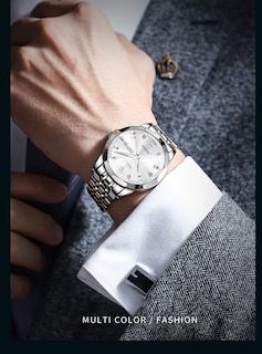 Foto 2 | Reloj De Pulsera Olevs Para Hombre Analógico De Cuarzo Y Acero Inoxidable - Venta Internacional.