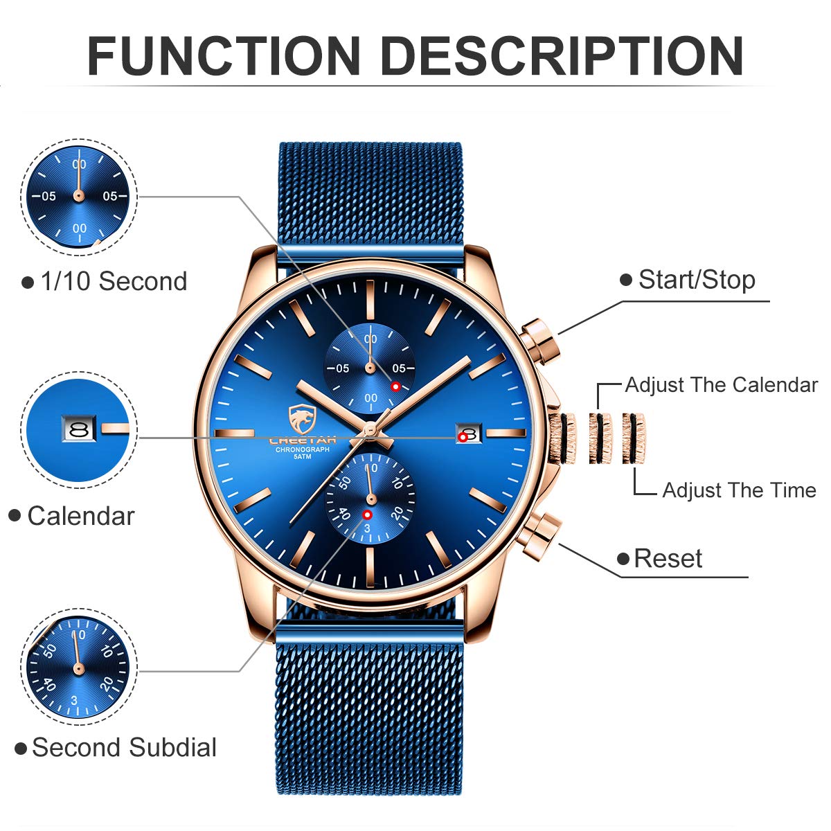Foto 4 pulgar | Reloj Golden Hour Fashion Sleek Minimalist Para Hombre - Venta Internacional.