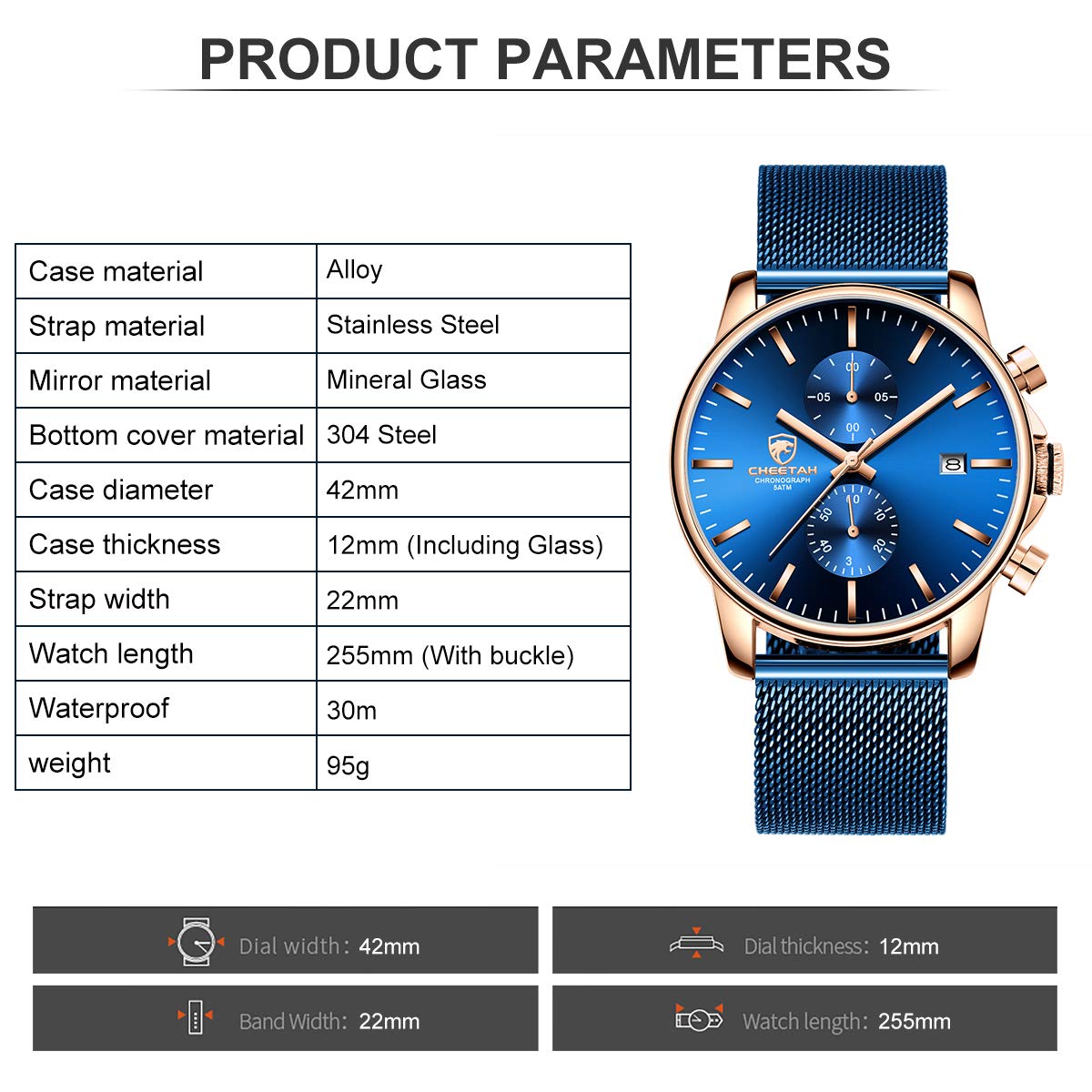 Foto 5 pulgar | Reloj Golden Hour Fashion Sleek Minimalist Para Hombre - Venta Internacional.