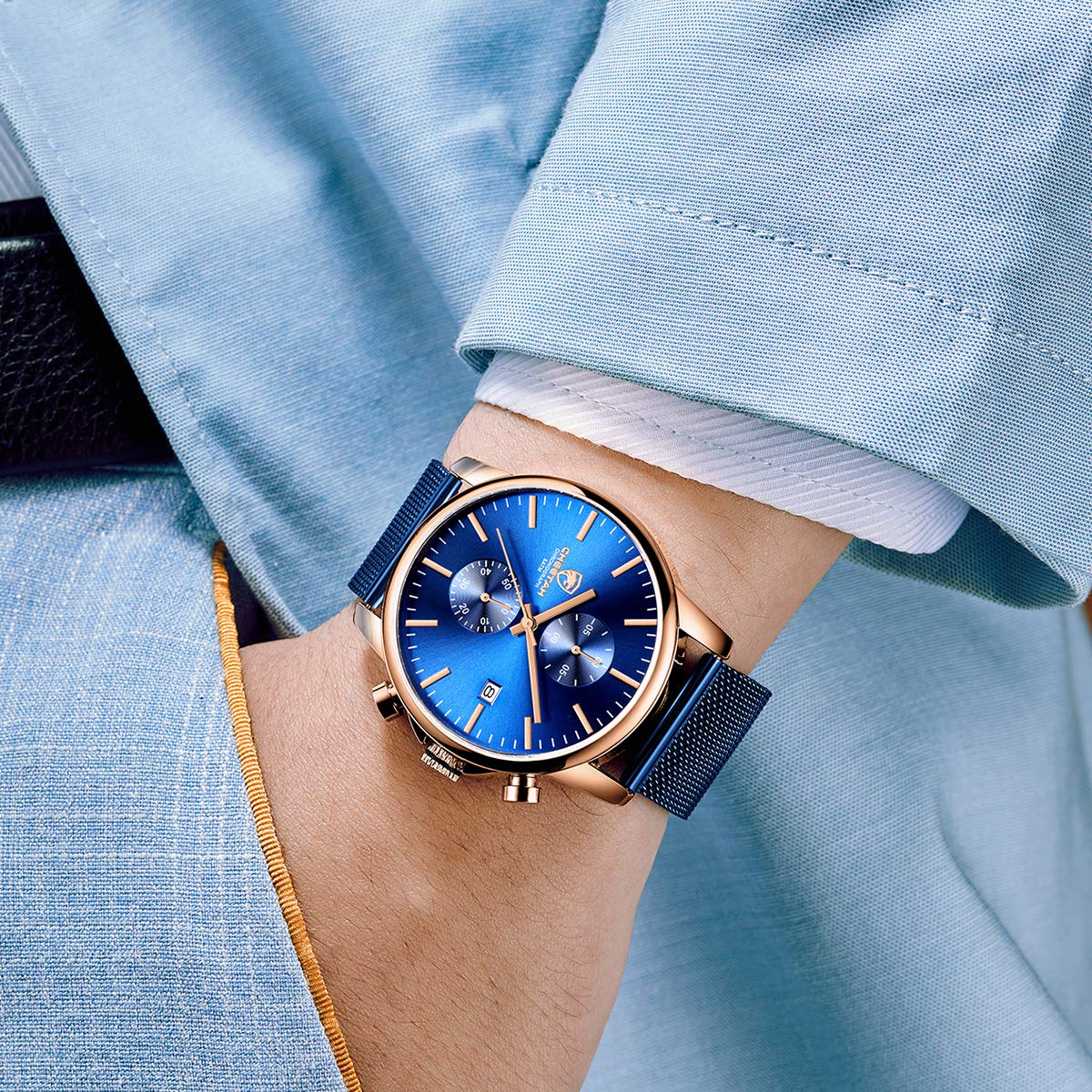 Foto 8 pulgar | Reloj Golden Hour Fashion Sleek Minimalist Para Hombre - Venta Internacional.