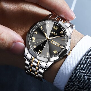 Foto 3 | Reloj De Pulsera Olevs Para Hombre Analógico De Cuarzo Y Acero Inoxidable - Venta Internacional.