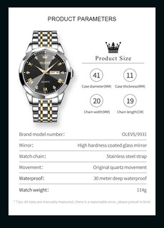 Foto 5 | Reloj De Pulsera Olevs Para Hombre Analógico De Cuarzo Y Acero Inoxidable - Venta Internacional.