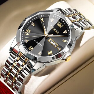 Foto 6 | Reloj De Pulsera Olevs Para Hombre Analógico De Cuarzo Y Acero Inoxidable - Venta Internacional.