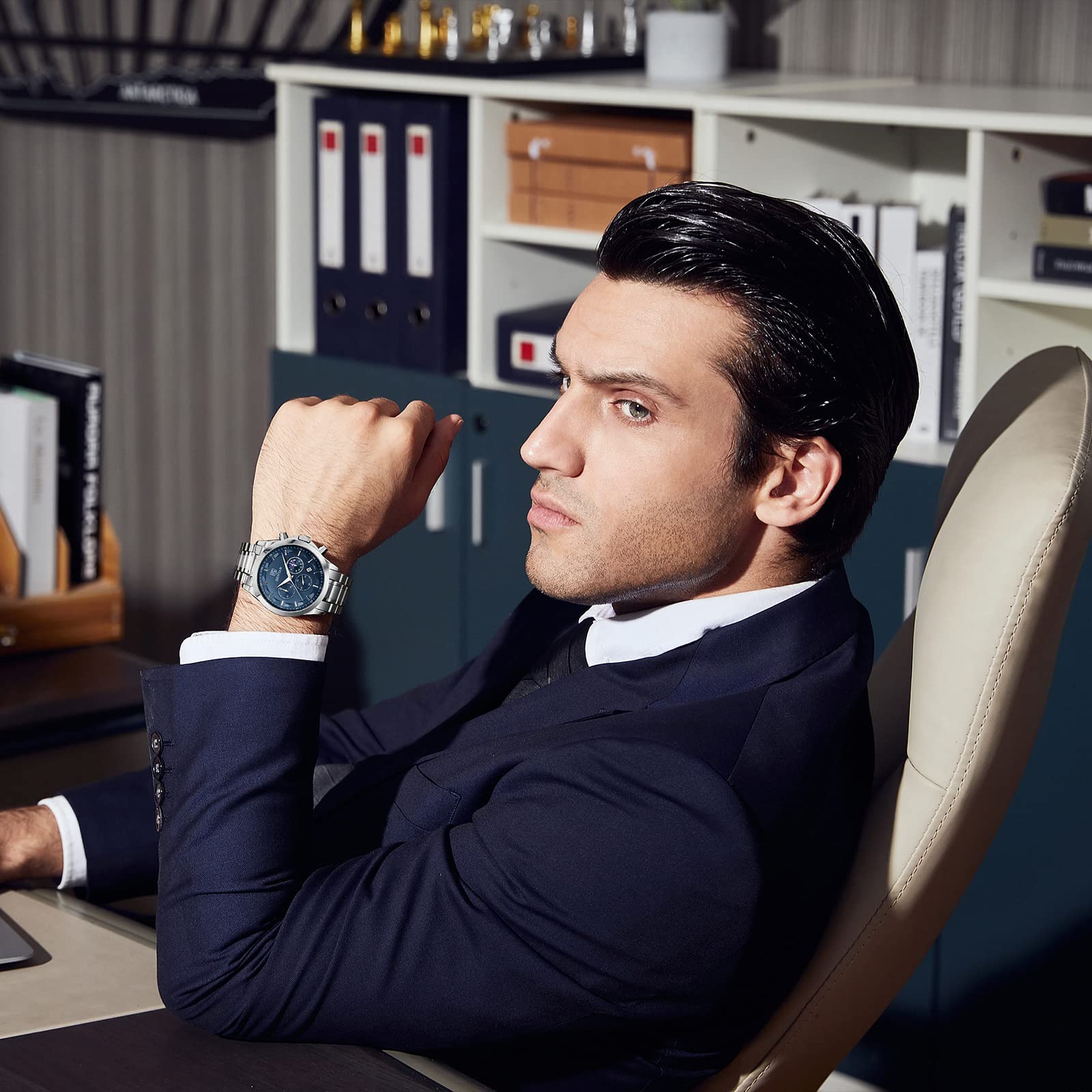 Foto 2 | Reloj By Benyar Chronograph Quartz De Acero Inoxidable Para Hombre - Venta Internacional.