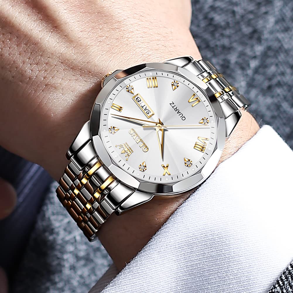 Foto 7 | Reloj De Pulsera Olevs Para Hombre Analógico De Cuarzo Y Acero Inoxidable - Venta Internacional.