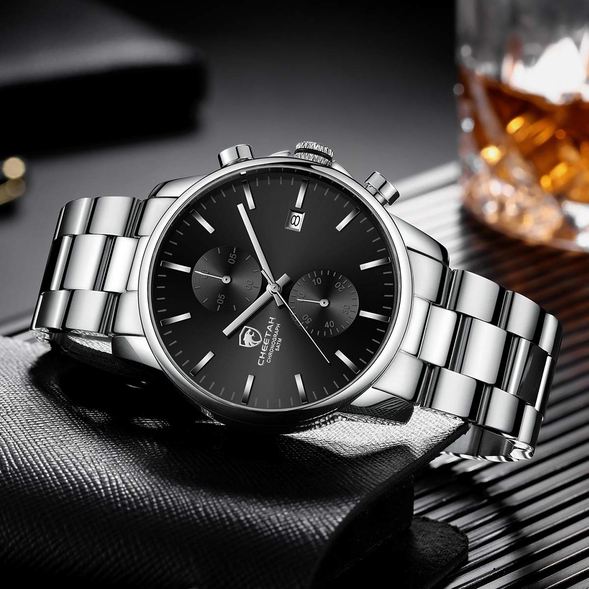 Foto 7 pulgar | Reloj Golden Hour Con Cronógrafo De Cuarzo Y Acero Inoxidable Para Hombre - Venta Internacional.
