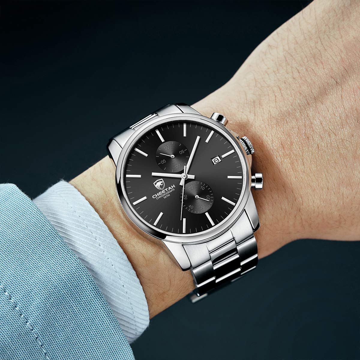 Foto 7 | Reloj Golden Hour Con Cronógrafo De Cuarzo Y Acero Inoxidable Para Hombre - Venta Internacional.