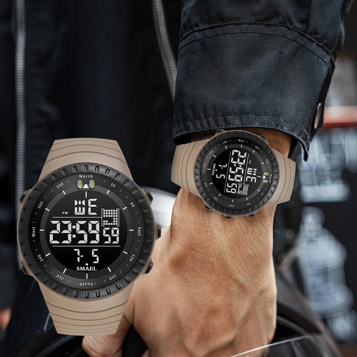 Foto 4 pulgar | Reloj L Lavaredo Cronógrafo Digital Para Hombre, Resistente Al Agua, 50 M - Venta Internacional.