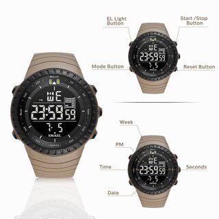 Foto 6 | Reloj L Lavaredo Cronógrafo Digital Para Hombre, Resistente Al Agua, 50 M - Venta Internacional.