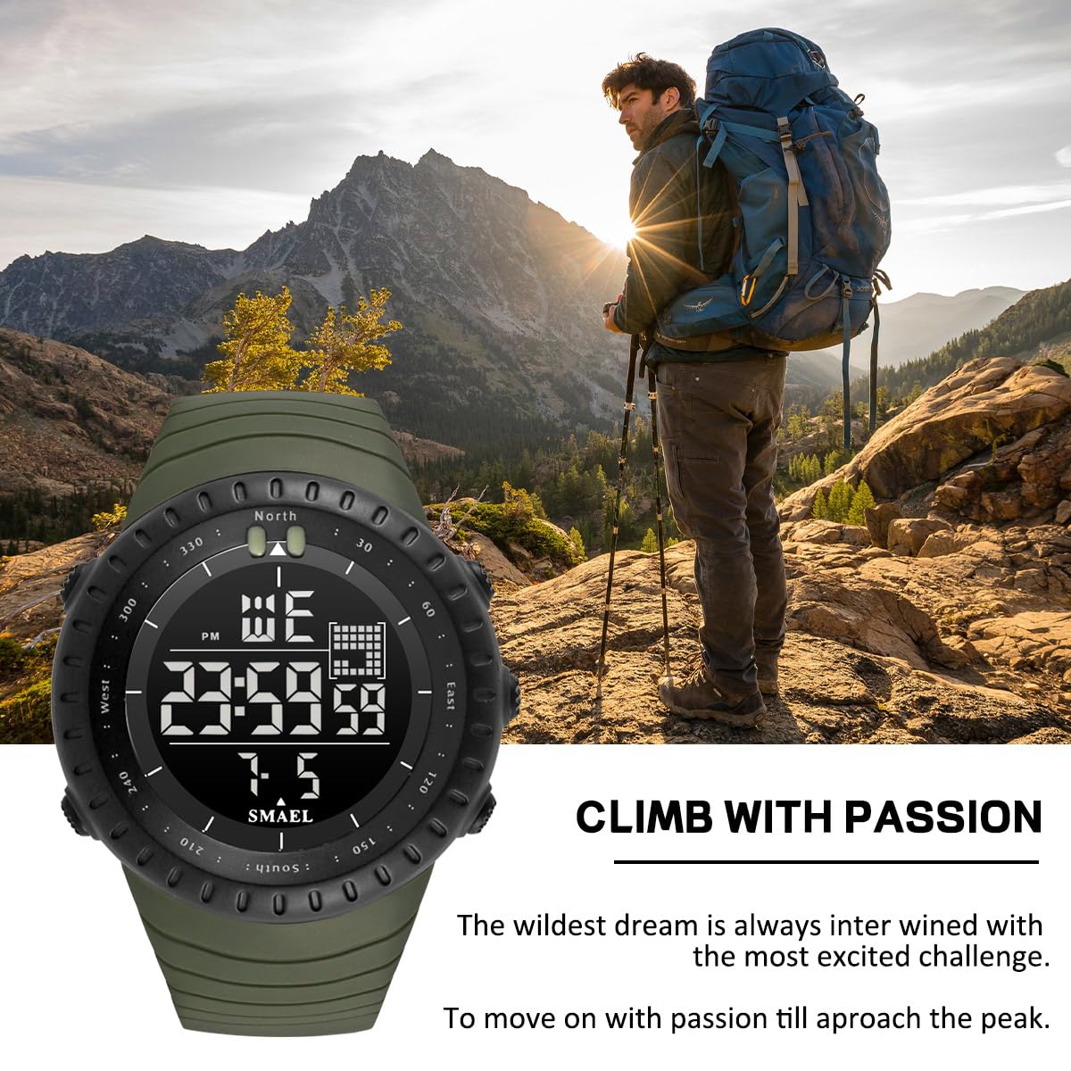 Foto 2 | Reloj L Lavaredo Cronógrafo Digital Para Hombre, Resistente Al Agua, 50 M - Venta Internacional.