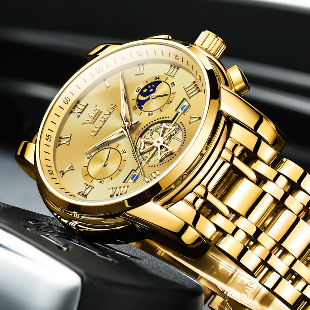 Foto 6 pulgar | Reloj Olevs Chronograph Luxury De Acero Inoxidable Para Hombre - Venta Internacional.