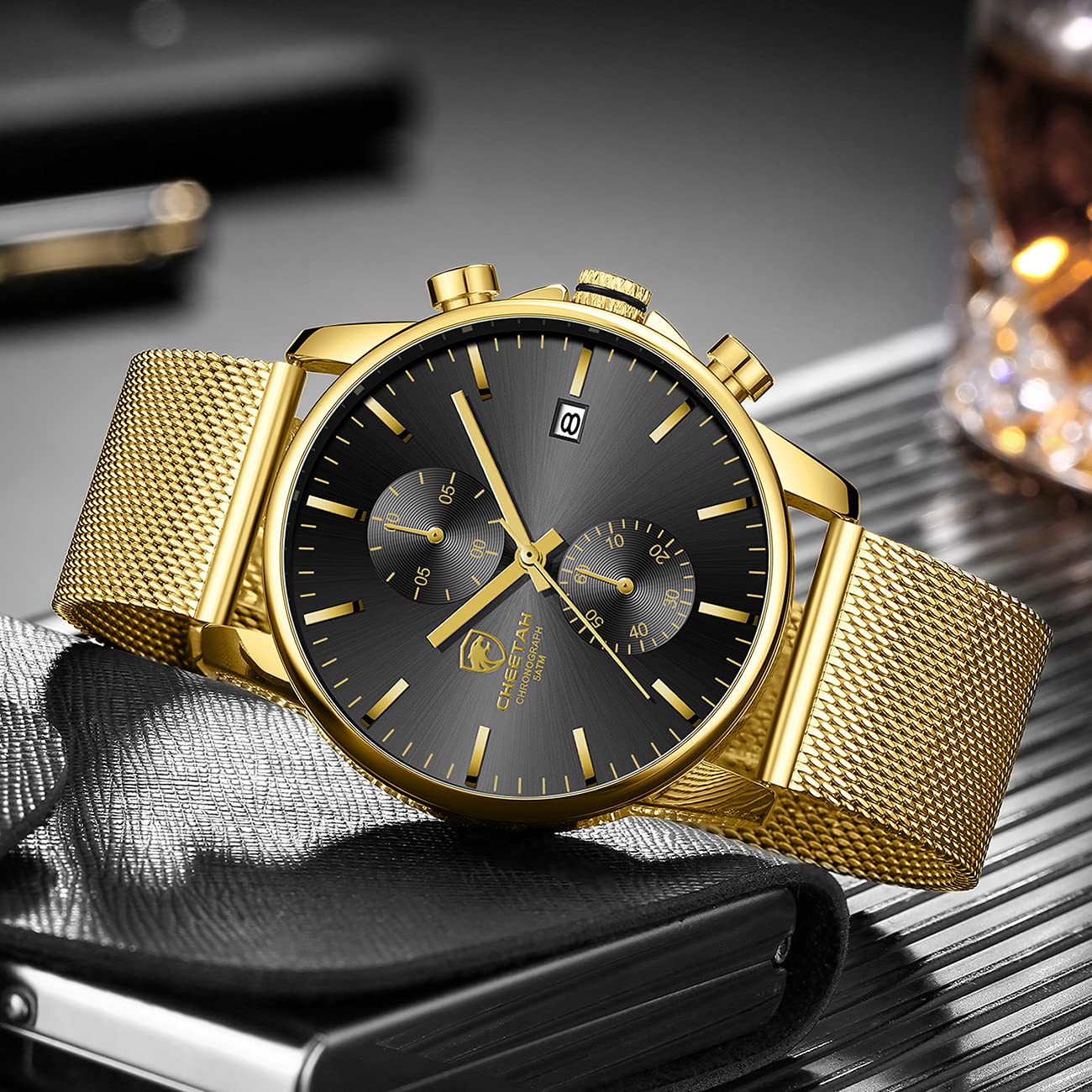 Foto 7 pulgar | Reloj Golden Hour Fashion Sleek Minimalist Para Hombre - Venta Internacional.