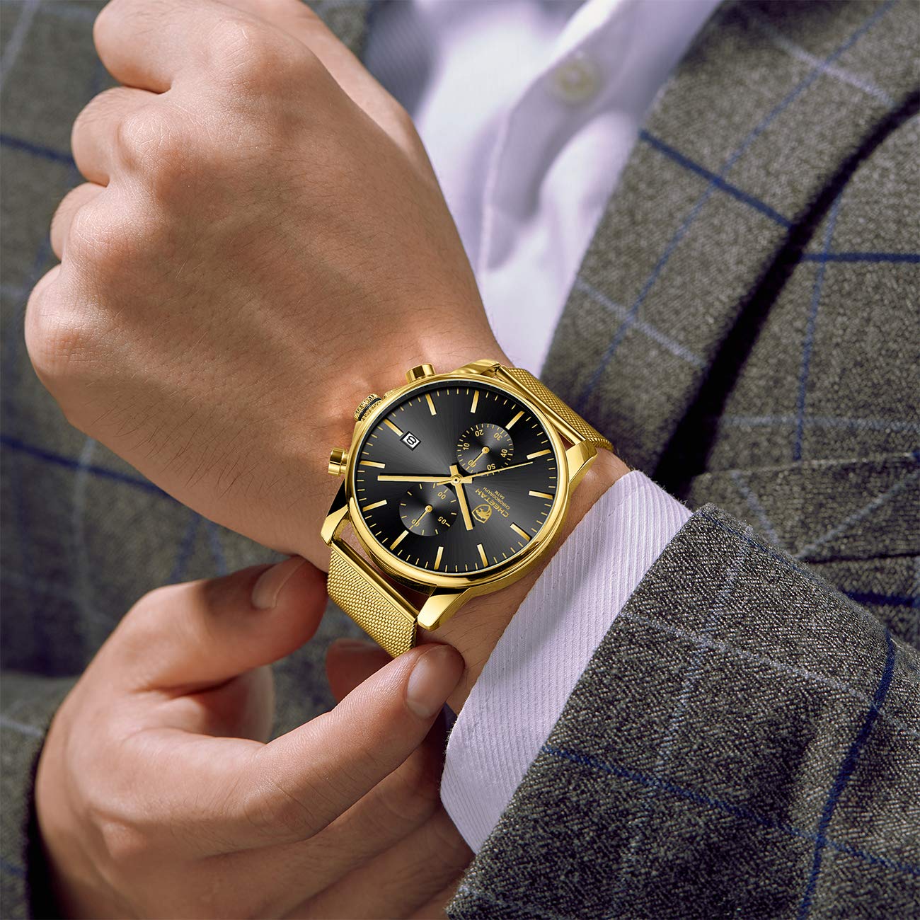Foto 8 pulgar | Reloj Golden Hour Fashion Sleek Minimalist Para Hombre - Venta Internacional.