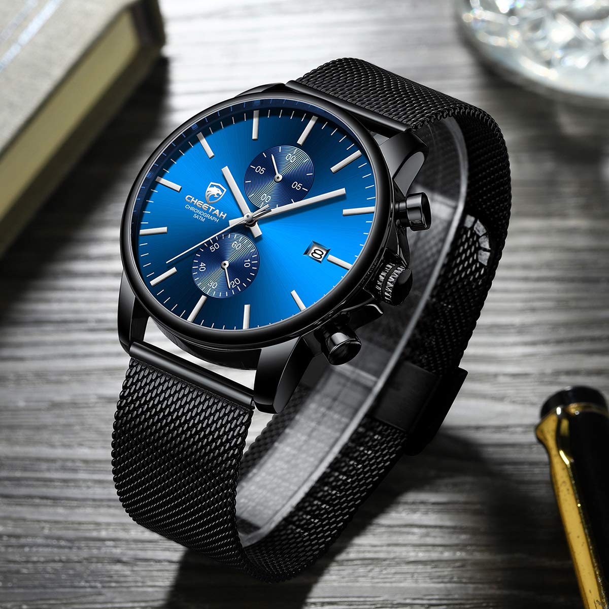 Foto 5 pulgar | Reloj Golden Hour Fashion Sport Quartz Para Hombre A Prueba De Agua - Venta Internacional.