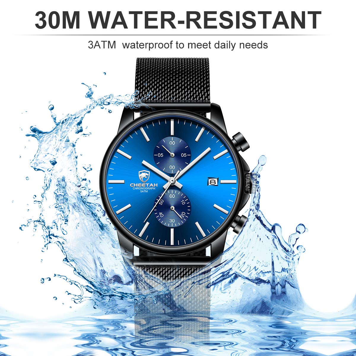Foto 7 pulgar | Reloj Golden Hour Fashion Sport Quartz Para Hombre A Prueba De Agua - Venta Internacional.