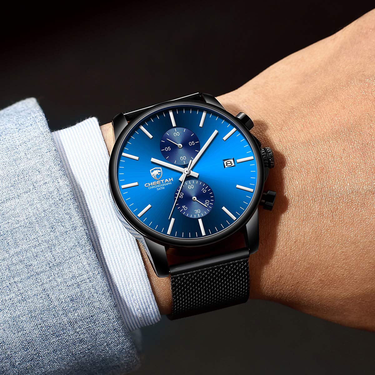 Foto 8 pulgar | Reloj Golden Hour Fashion Sport Quartz Para Hombre A Prueba De Agua - Venta Internacional.