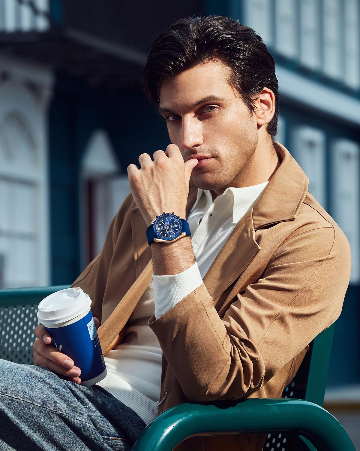 Foto 2 | Reloj By Benyar Chronograph Quartz Para Hombre, Resistente Al Agua Hasta 35 M - Venta Internacional.