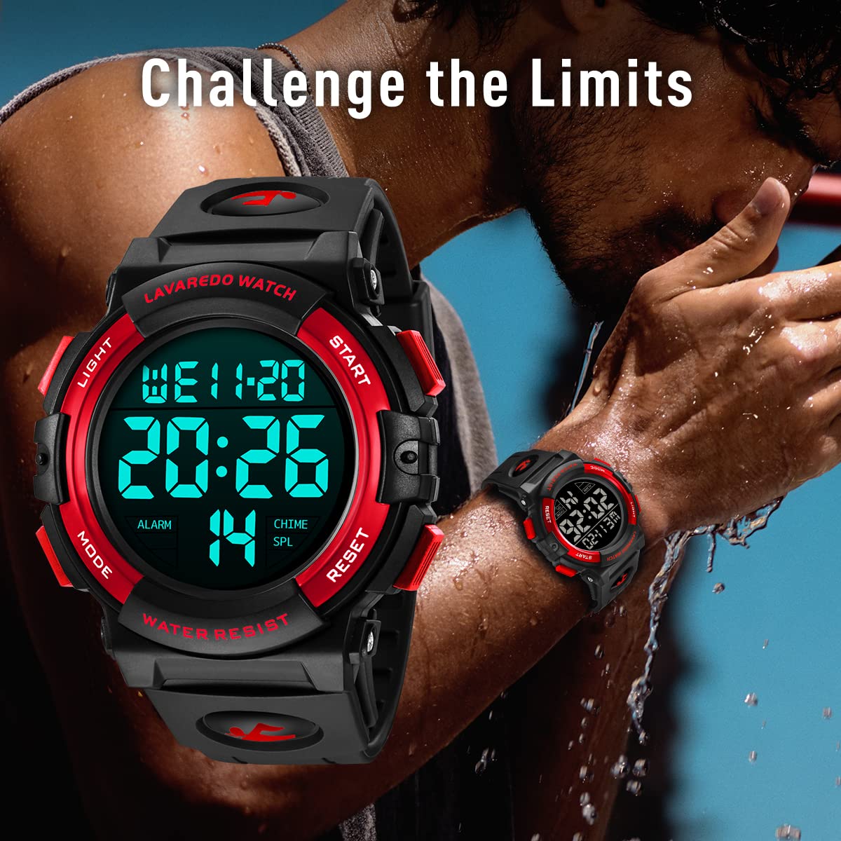 Foto 3 pulgar | Reloj L Lavaredo Digital Sports, Cronógrafo Impermeable Para Hombre - Venta Internacional.