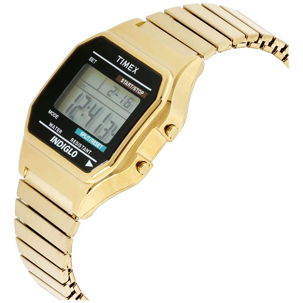 Foto 3 pulgar | Reloj Timex Classic Digital De Acero Inoxidable En Tono Dorado Para Hombre - Venta Internacional.