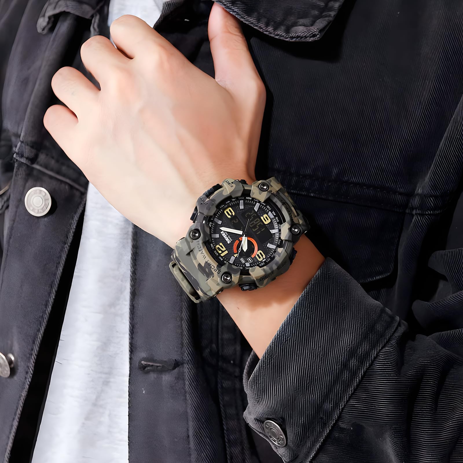 Foto 2 | Reloj Gosasa Para Hombre, Con Cara Grande, Para Deportes Al Aire Libre, Impermeable - Venta Internacional.
