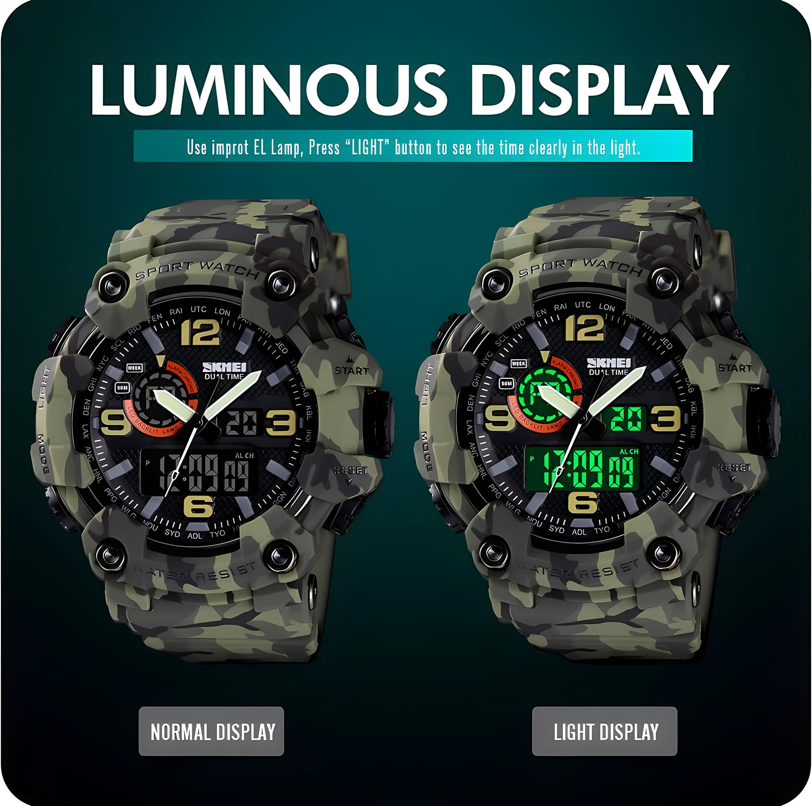 Foto 3 | Reloj Gosasa Para Hombre, Con Cara Grande, Para Deportes Al Aire Libre, Impermeable - Venta Internacional.
