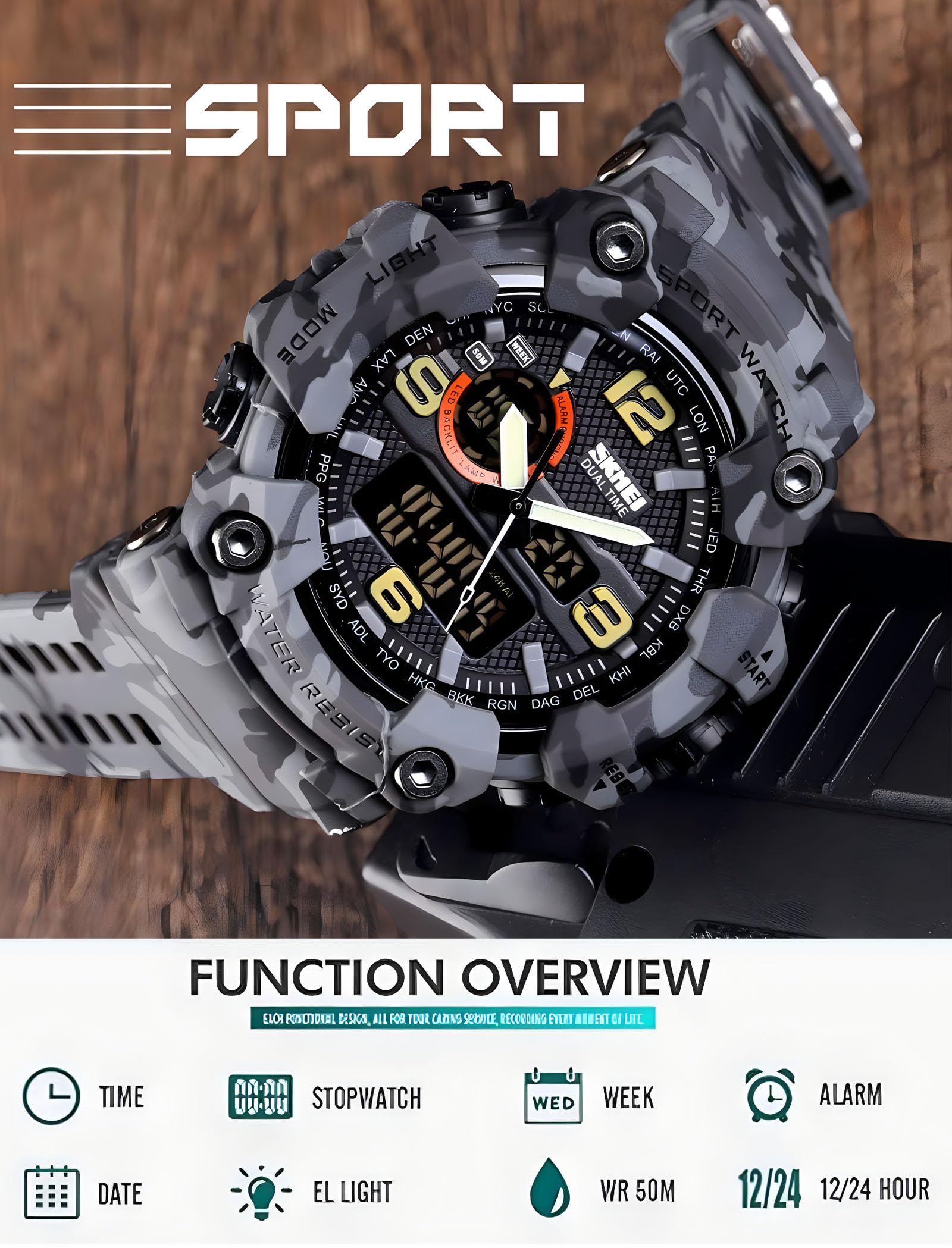 Foto 3 | Reloj Gosasa S-shock Sports Led Impermeable Para Hombre - Venta Internacional.
