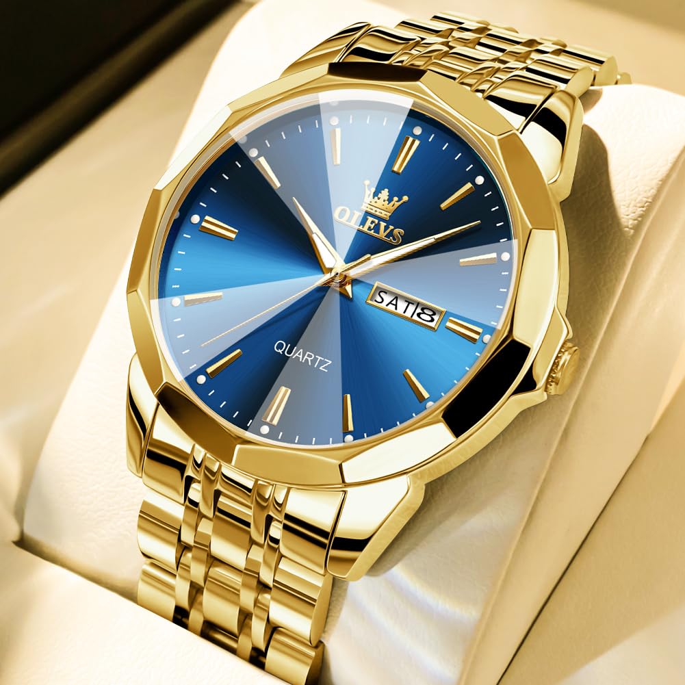 Foto 4 pulgar | Reloj Olevs De Cuarzo Analógico, Vestido De Negocios Fácil De Leer Para Hombre - Venta Internacional.