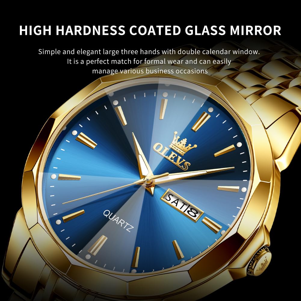 Foto 6 pulgar | Reloj Olevs De Cuarzo Analógico, Vestido De Negocios Fácil De Leer Para Hombre - Venta Internacional.