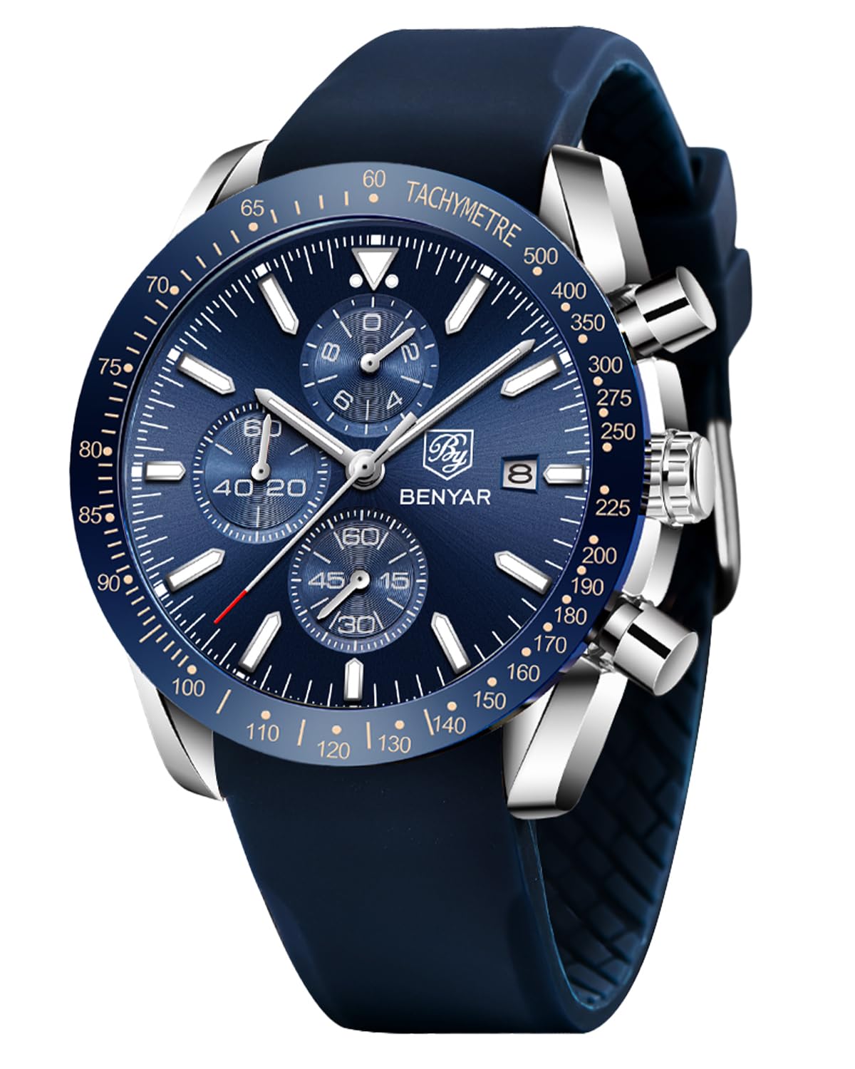 Reloj By Benyar Cronógrafo Analógico De Cuarzo Impermeable Para Hombre - Venta Internacional.