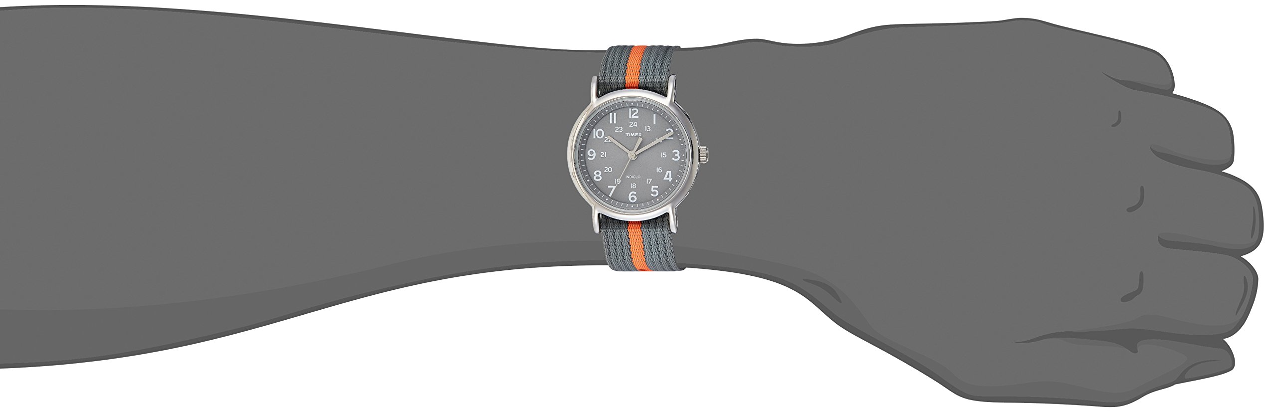 Foto 6 pulgar | Reloj Timex Weekender Unisex De 38 Mm Con Carcasa Plateada Y Esfera Gris - Venta Internacional.