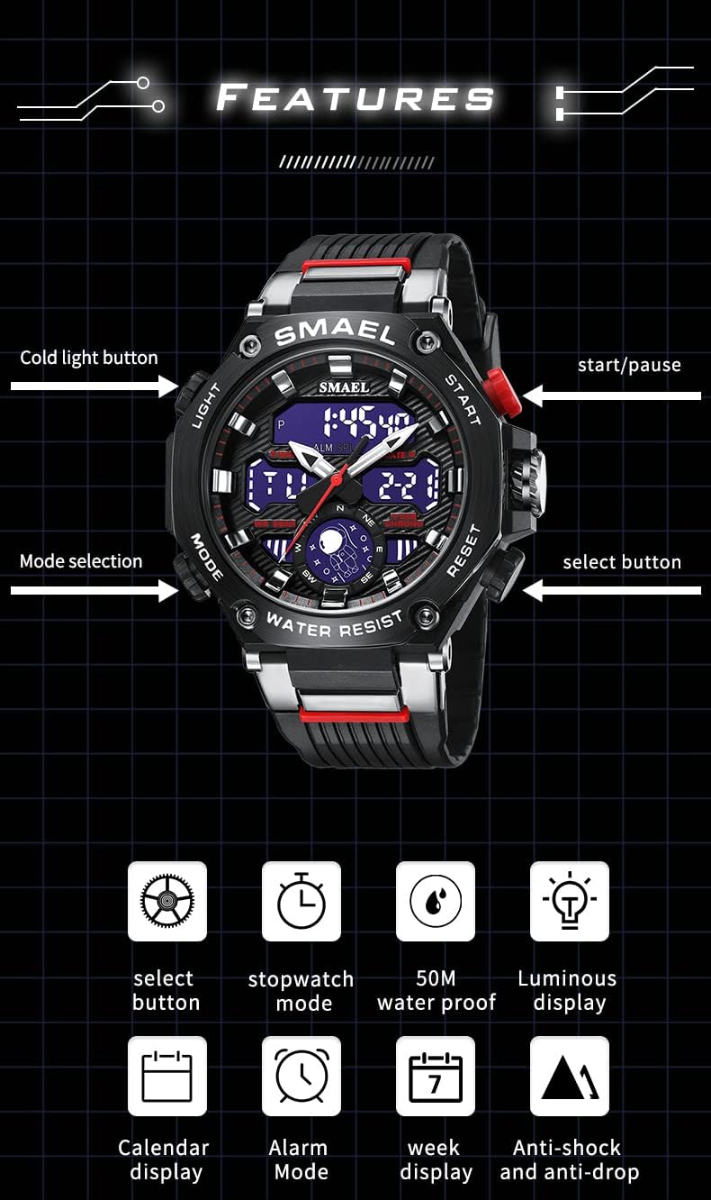 Foto 5 pulgar | Reloj Gosasa S-shock Military Multifunción Para Hombre - Venta Internacional.