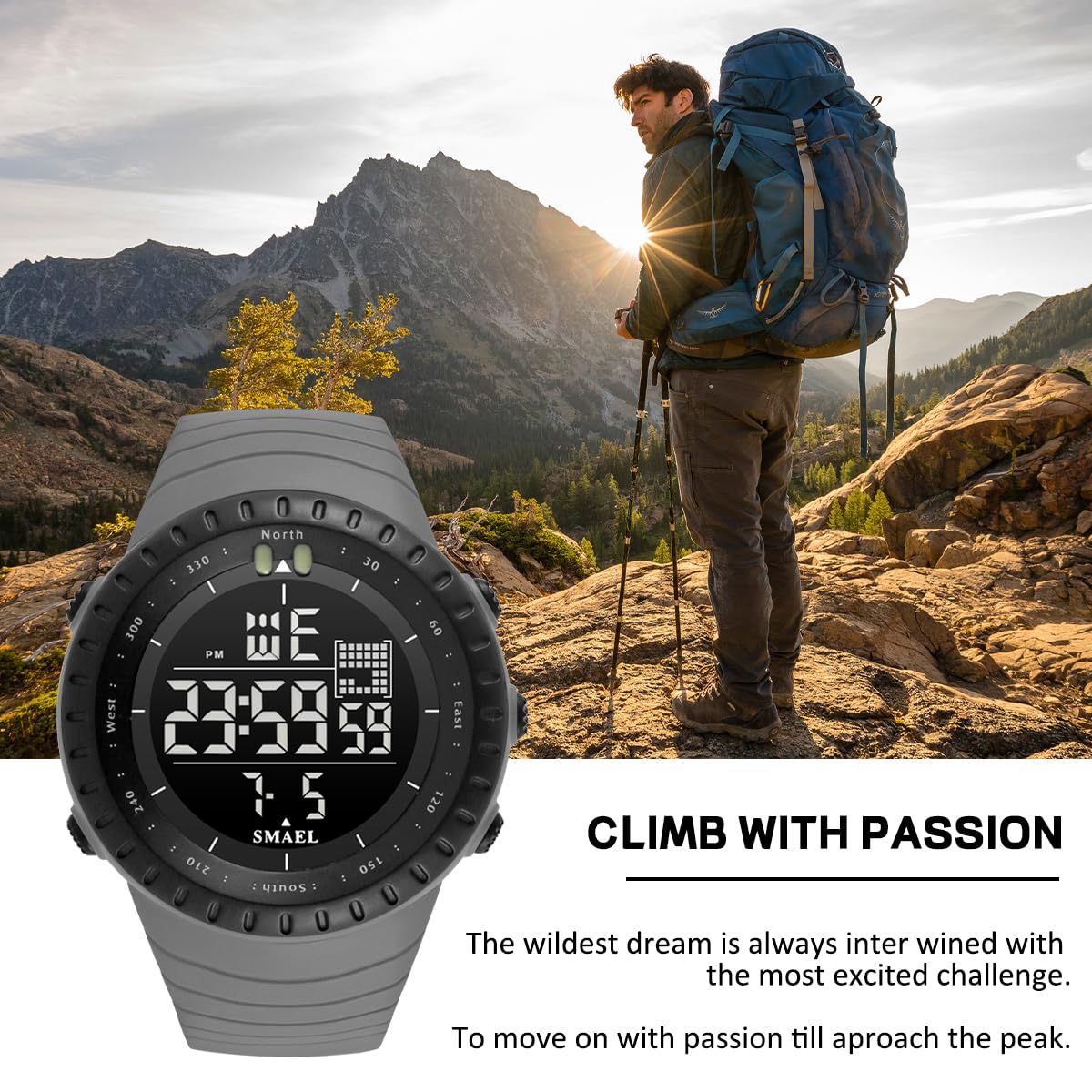 Foto 4 pulgar | Reloj L Lavaredo Digital Para Hombre Resistente Al Agua Con Cronógrafo - Venta Internacional.