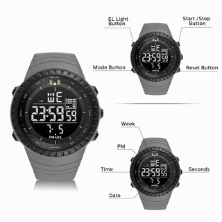 Foto 5 | Reloj L Lavaredo Digital Para Hombre Resistente Al Agua Con Cronógrafo - Venta Internacional.