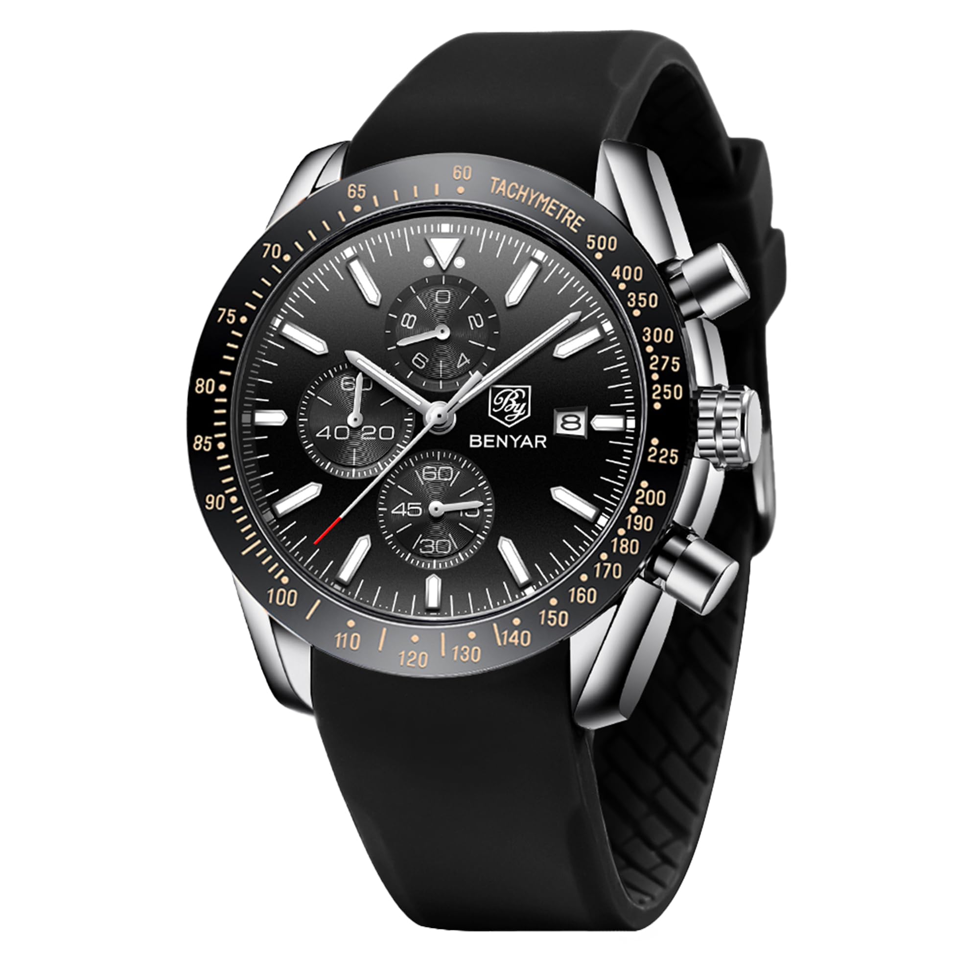 Reloj By Benyar Cronógrafo Analógico De Cuarzo Impermeable Para Hombre - Venta Internacional.