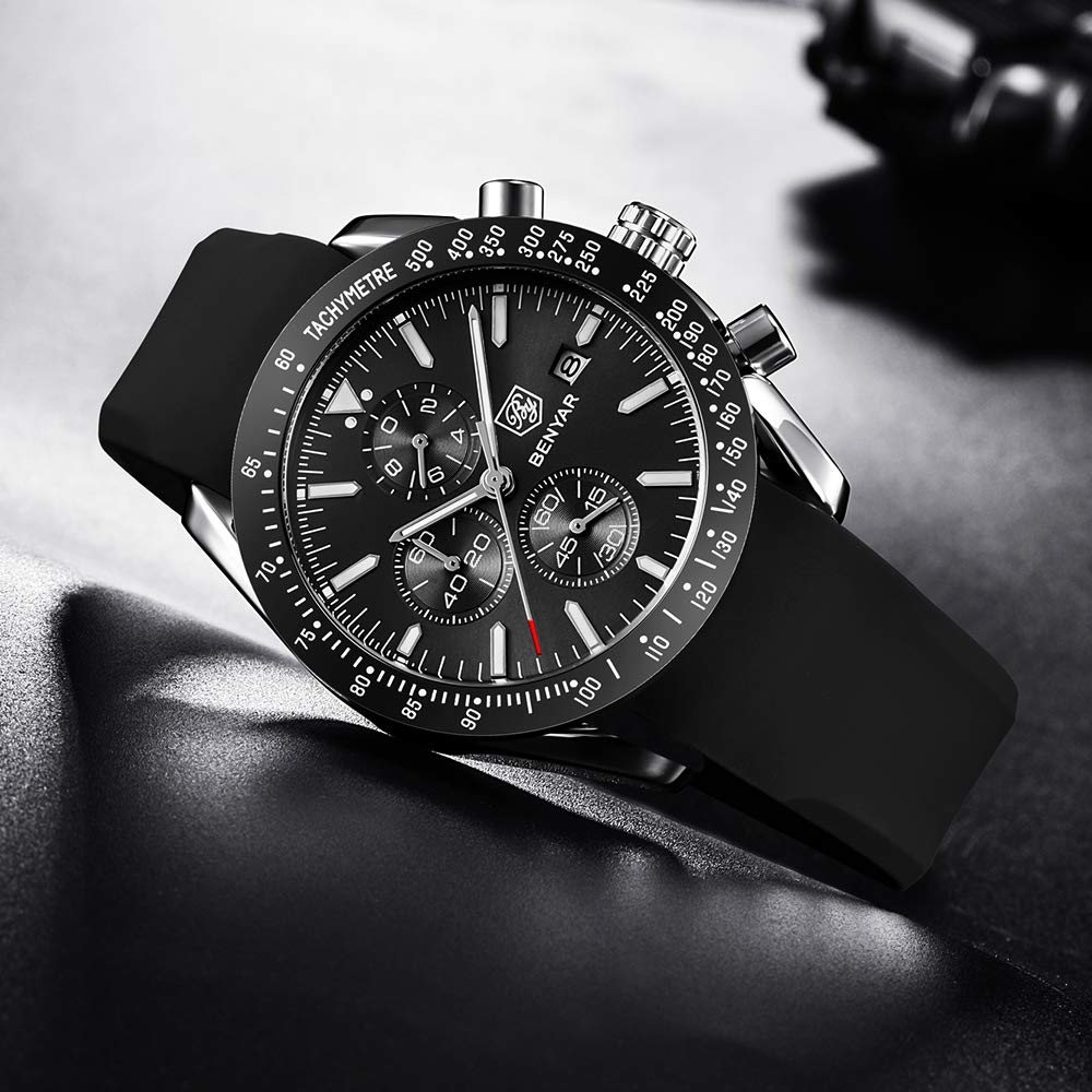 Foto 7 pulgar | Reloj By Benyar Cronógrafo Analógico De Cuarzo Impermeable Para Hombre - Venta Internacional.