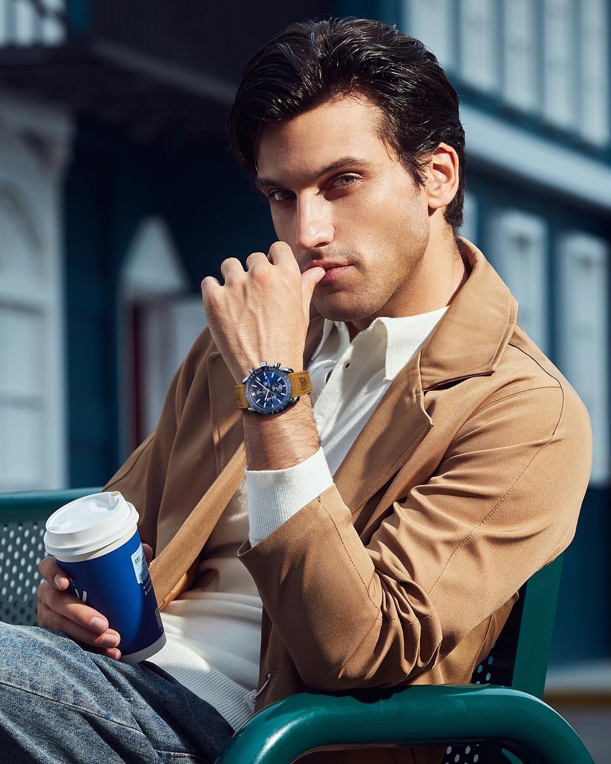 Foto 2 | Reloj By Benyar Chronograph Quartz Para Hombre, Resistente Al Agua Hasta 30 M - Venta Internacional.