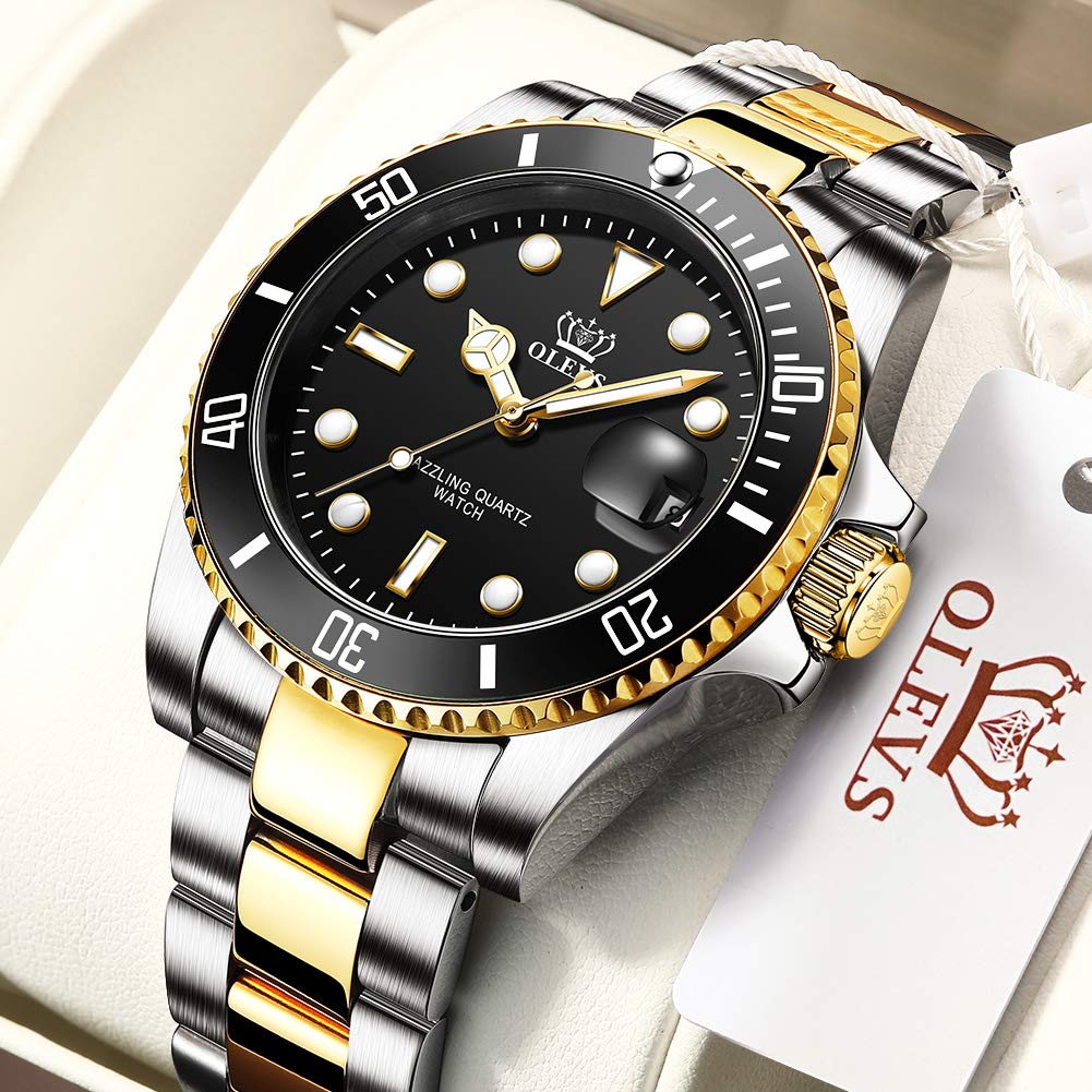 Foto 4 pulgar | Reloj Olevs Black Classic Para Hombre Con Fecha De Acero Inoxidable - Venta Internacional.
