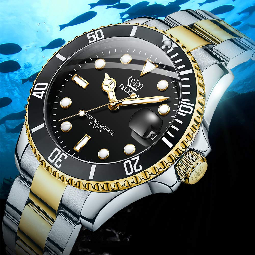 Foto 7 pulgar | Reloj Olevs Black Classic Para Hombre Con Fecha De Acero Inoxidable - Venta Internacional.