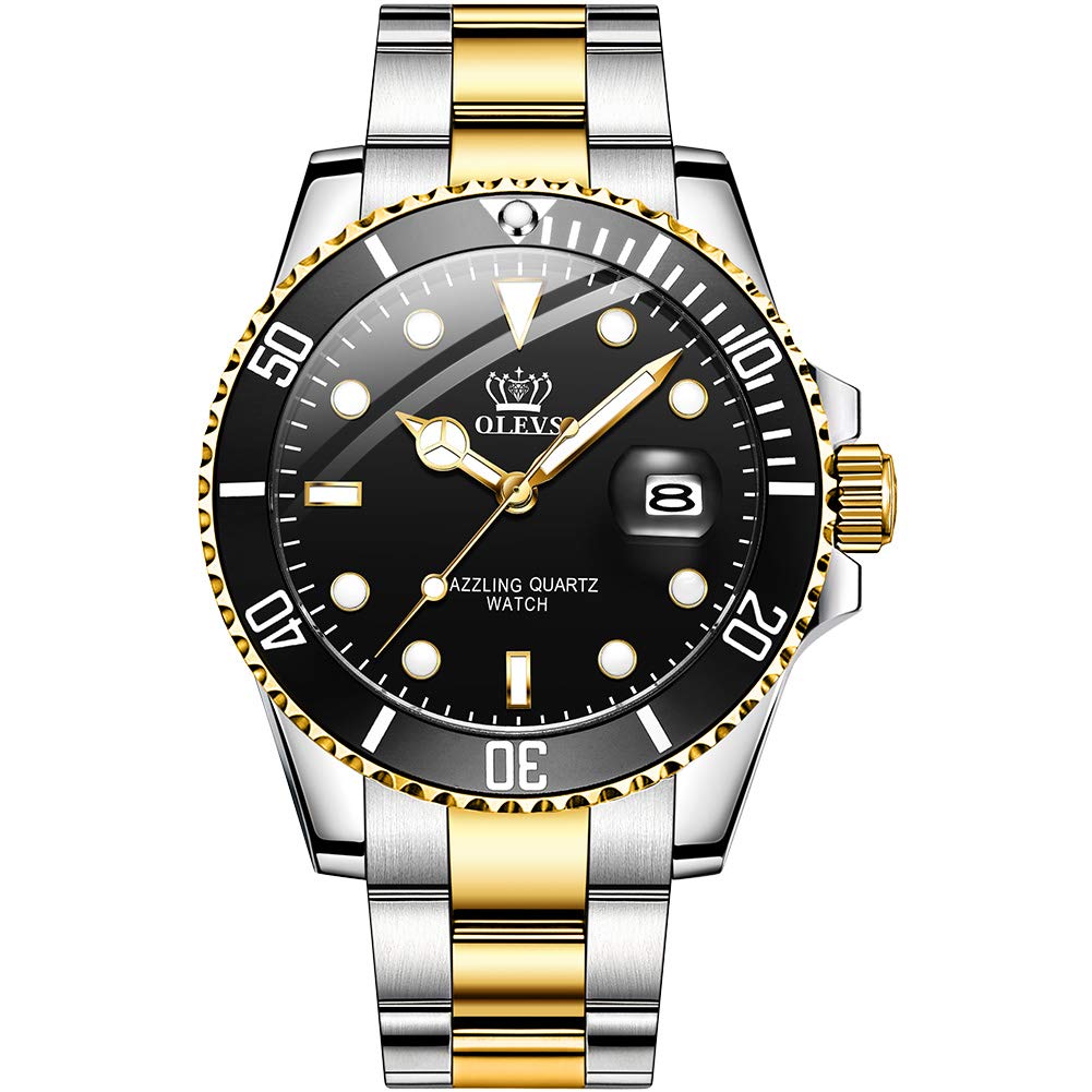 Foto 8 pulgar | Reloj Olevs Black Classic Para Hombre Con Fecha De Acero Inoxidable - Venta Internacional.