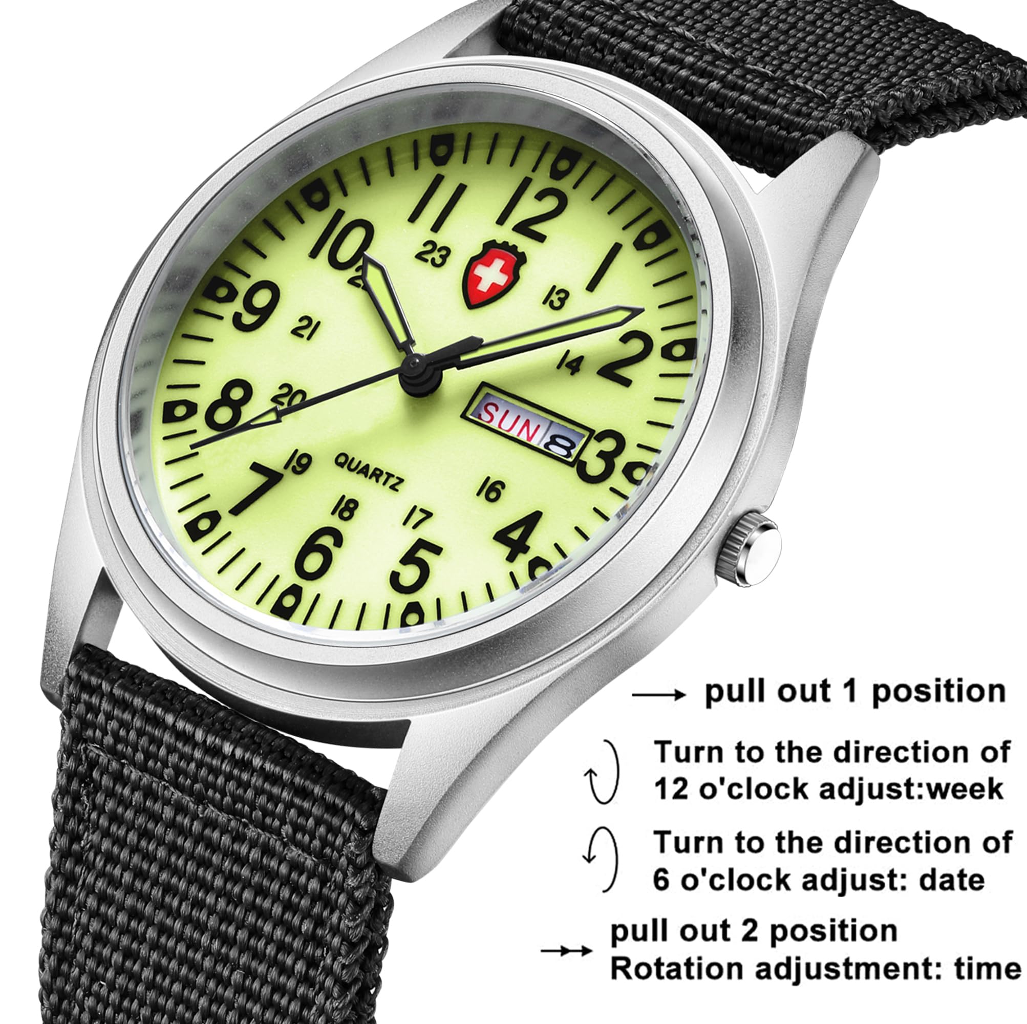 Foto 3 pulgar | Reloj Gosasa, Unisex, Deportivo Militar, Correa De Nailon Impermeable - Venta Internacional.