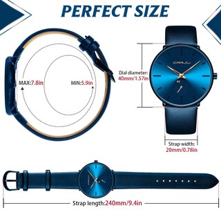 Foto 4 | Reloj Fizili Ultrafino Minimalista Impermeable Para Hombre Con Piel - Venta Internacional.