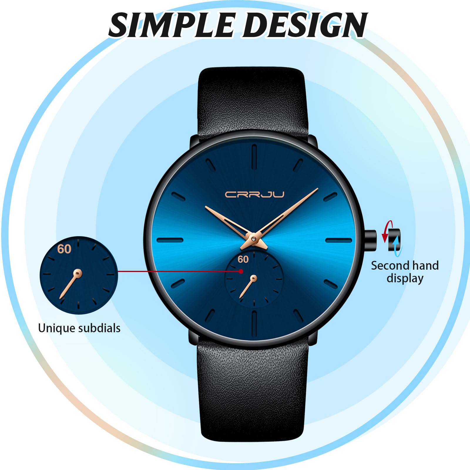 Foto 6 pulgar | Reloj Fizili, Ultradelgado Y Minimalista, Impermeable Para Hombre - Venta Internacional.