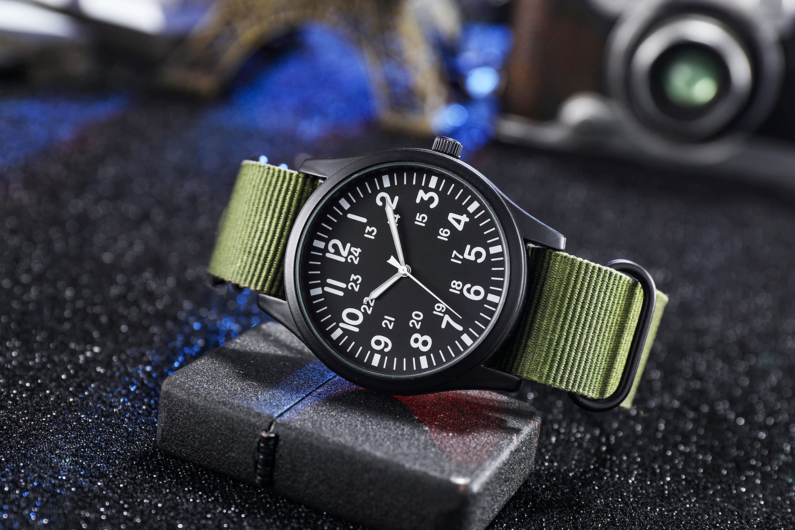 Foto 4 pulgar | Reloj Gosasa Military Sport, Correa Unisex De Nailon Impermeable Hasta 30 M - Venta Internacional.