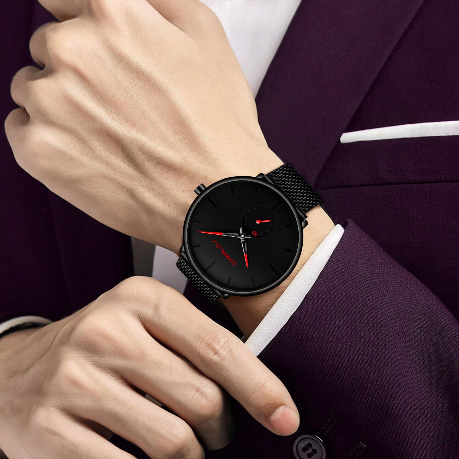 Foto 4 pulgar | Reloj Fizili, Ultrafino E Impermeable, A La Moda Para Hombre, Con Correa De Malla - Venta Internacional.