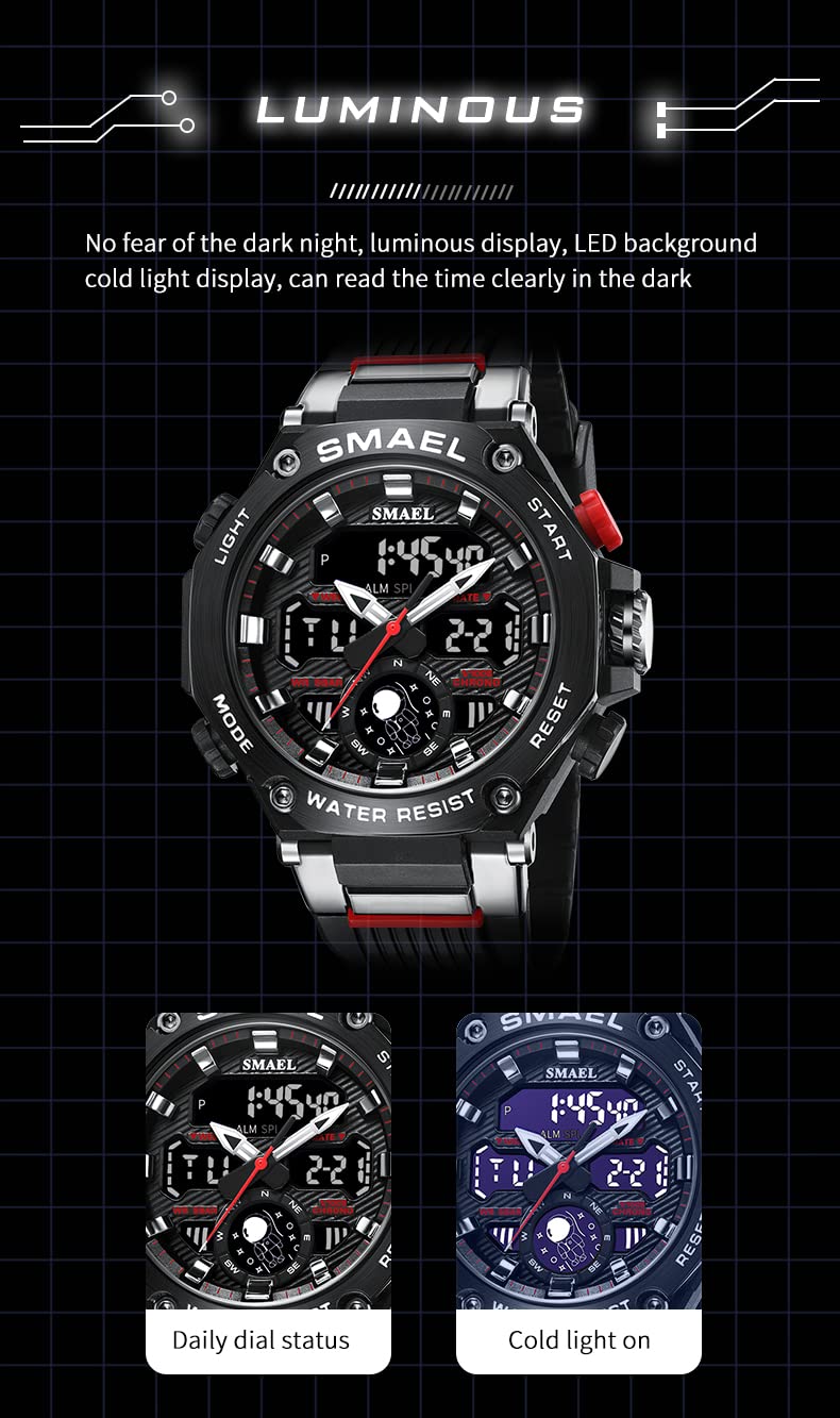 Foto 4 | Reloj Gosasa S-shock 8069 Para Hombre, Led Digital, Resistente Al Agua - Venta Internacional.