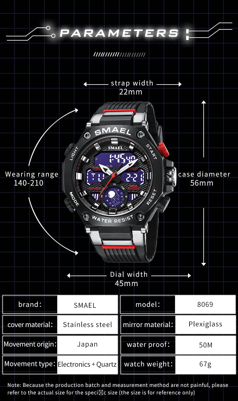 Foto 5 | Reloj Gosasa S-shock 8069 Para Hombre, Led Digital, Resistente Al Agua - Venta Internacional.