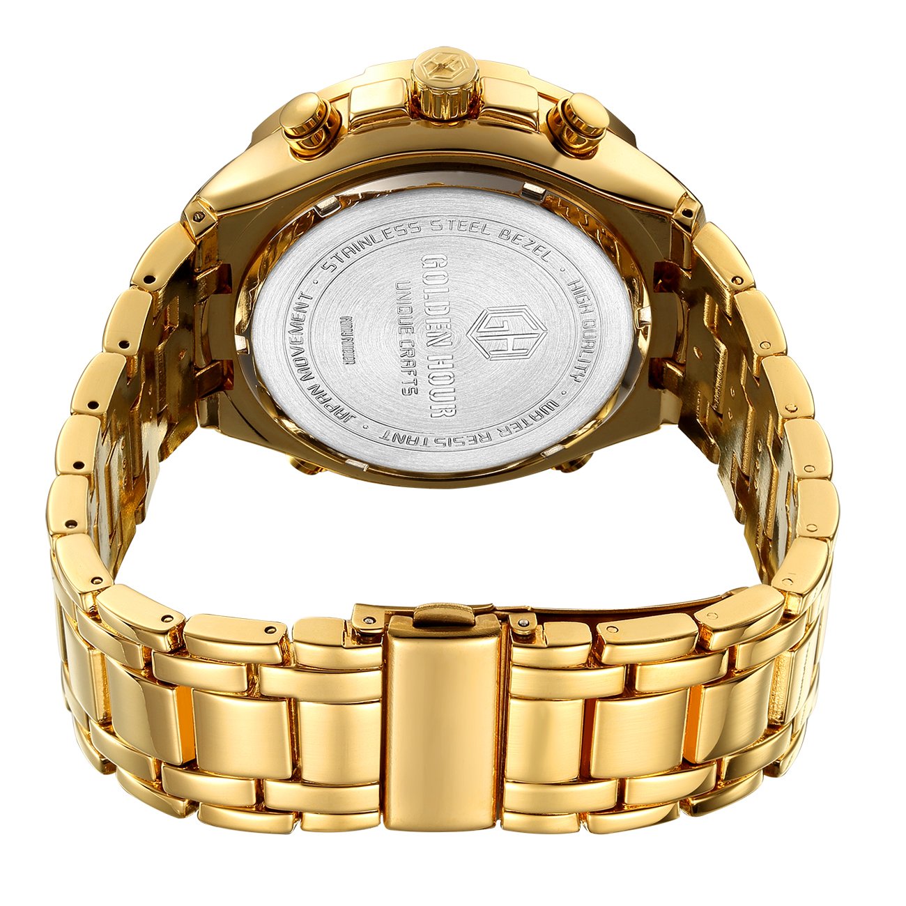 Foto 6 | Reloj Golden Hour De Lujo De Acero Inoxidable Analógico Digital Para Hombre A Prueba De Agua - Venta Internacional.