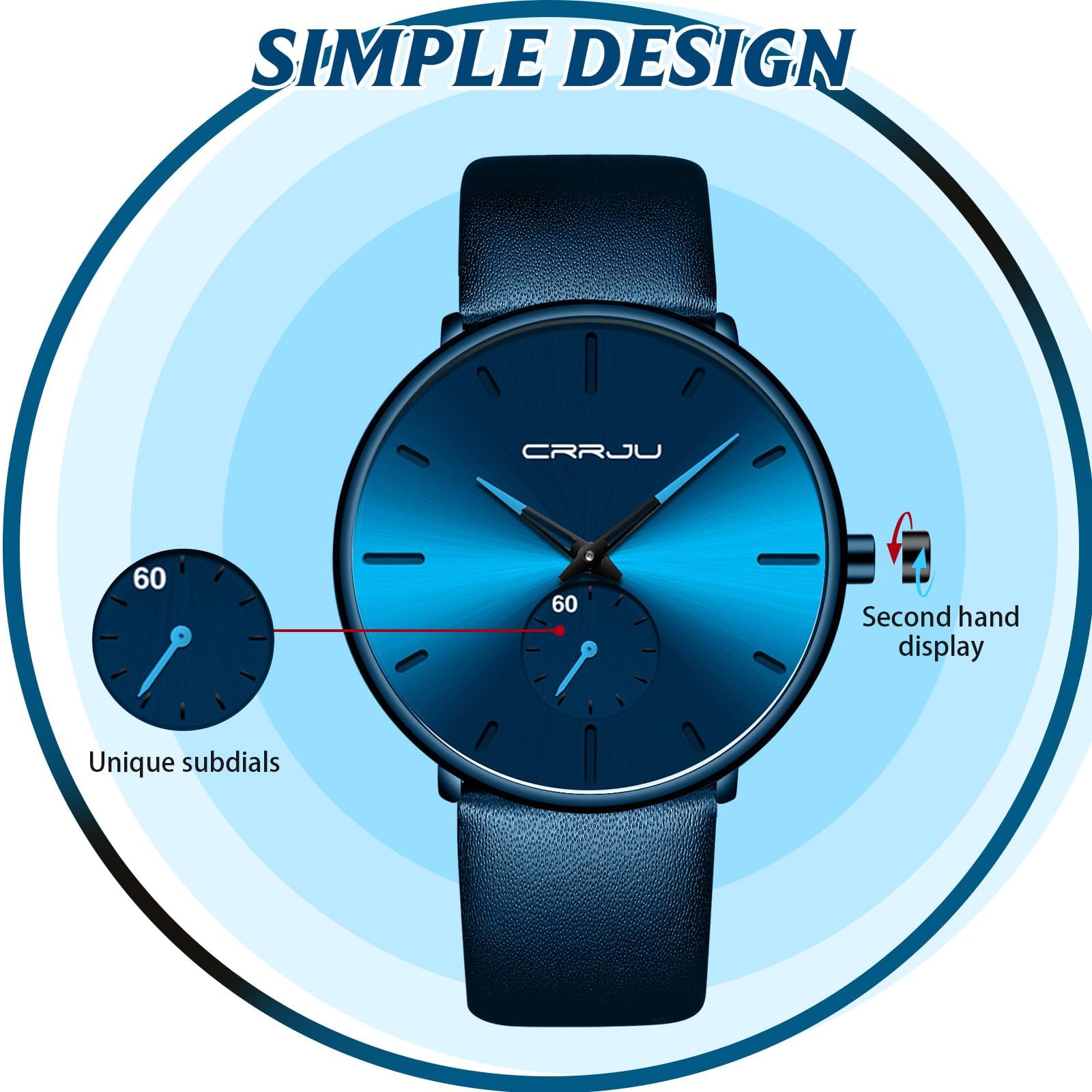 Foto 5 pulgar | Reloj Fizili, Ultradelgado Y Minimalista, Impermeable Para Hombre - Venta Internacional.