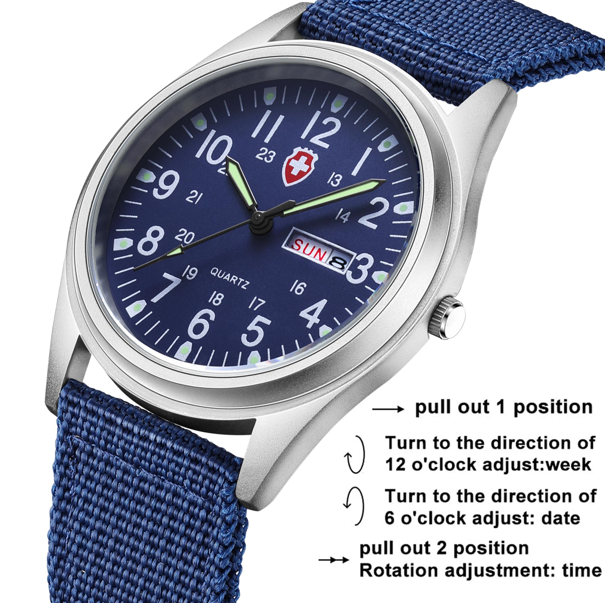 Foto 3 pulgar | Reloj Gosasa, Unisex, Deportivo Militar, Correa De Nailon Impermeable - Venta Internacional.