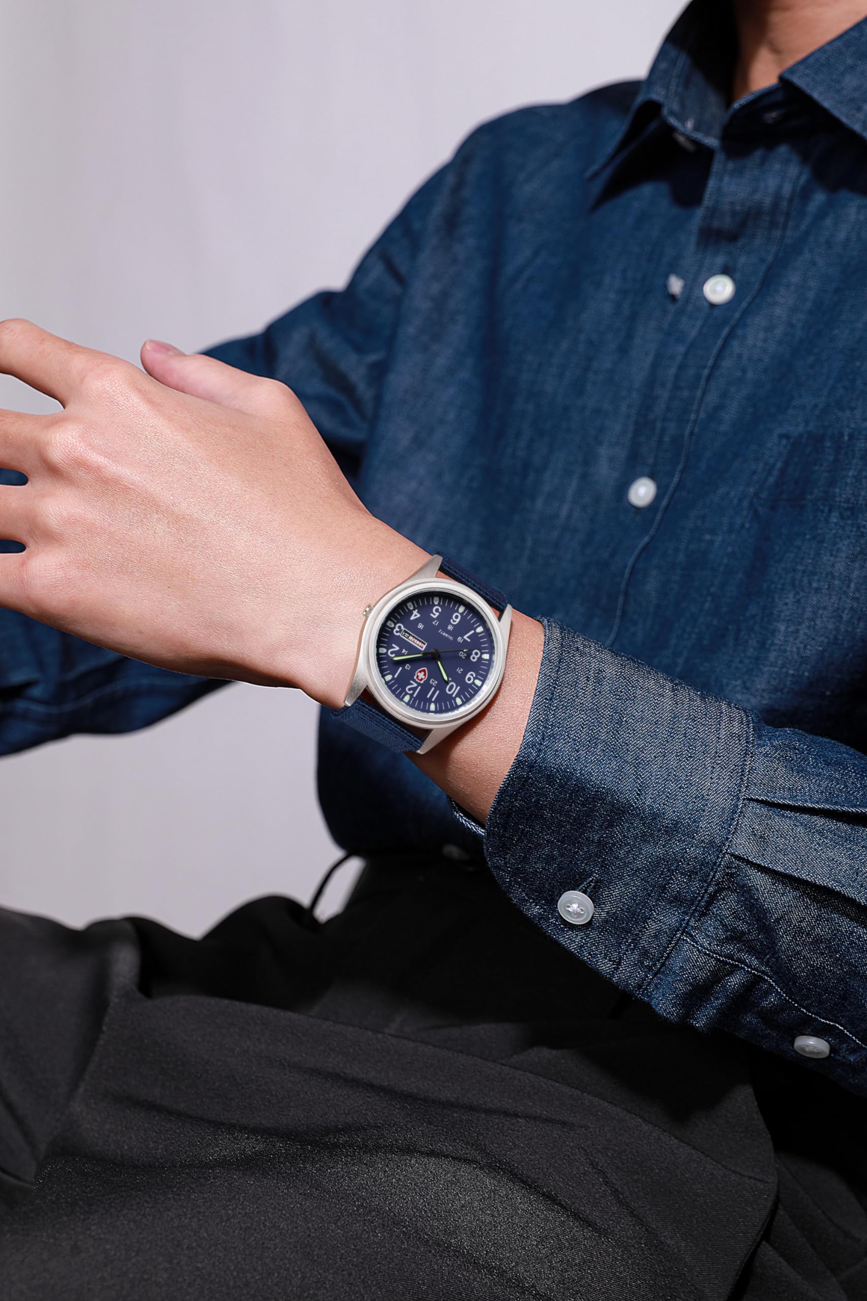 Foto 4 pulgar | Reloj Gosasa, Unisex, Deportivo Militar, Correa De Nailon Impermeable - Venta Internacional.